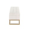 CAVINAS Velvet Storage Ottoman Bench with Gold Metal Frame,Upholstered Storage Ottoman,Storage Benches for Living Room,Bedroom - 3 of 4