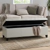 NicBex Modern 51.25" Storage Bench Wood Accent Stools with Cushioned Top for Bedroom and Entryway - 2 of 4