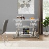 NicBex Mobile Kitchen Island Cart Metal Frame Kitchen Storage Cabinets with 3 Tier Shelves and Bottles Rack for Kitchen - 3 of 4