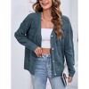 Women's Lightweight Crochet Cardigan Long Sleeve Hollow Out Kint Sweaters - 4 of 4
