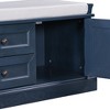 NicBex Shoe Rack Bench Shoe Storage Organizer with Drawers and Cabinets Removable Cushion for Entryway Bedroom - 4 of 4