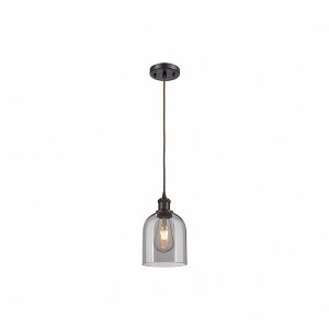 Bella - 1 Light Cord Hung Mini Pendant In Industrial Style-9.5 Inches Tall and 5.5 Inches Wide - 1 of 1