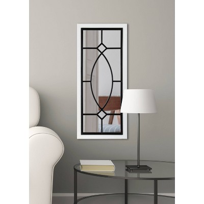 Bakersfield 13" x 30" Rectangular Farmhouse Wall Mirror in White