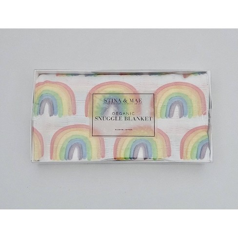 STINA & MAE Over the Rainbow Organic Cotton Baby Blanket