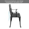 Karl Home 37.5 in. Black Aluminum Outdoor Bench - 4 of 4