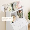 Kids Toy Organizer and Bookshelf with Flip-Top Chest, Wooden Storage Cabinet with 2-Cubby & Bookshelf - 4 of 4