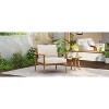 DOMETOUR Mid-Century Modern Outdoor Lounge Chair with Cushions – Stylish and Durable Wood Frame Chair for Patio, Garden, or Balcony - 3 of 4