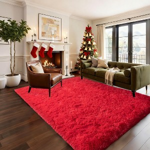 Area Rugs for Living Room Bedroom, Non-Slip Fluffy Soft Shag Carpet for Kids Home Dorm Decor - 1 of 4