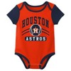 MLB Houston Astros Infant Boys' 3pk White Bodysuit - 3 of 4