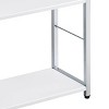 INFURNIC Decorative Bookshelf 4 Tier Rectangular Shelf with X Shape Cross Bar for Stylish Storage and Display, White, 24.5"*11.5"*42.5" - 3 of 4