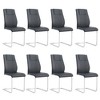 Okak Modern Comfortable Dining Chairs Set of 4, Faux Leather with Thickened Backrest & Anti-Scratch Metal Legs for Kitchen/Office/Bedroom - 2 of 4