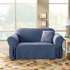 Cotton Sailcloth Duck Sofa Slipcover - Sure Fit - image 2 of 3