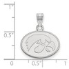 Black Bow Jewelry 10k White Gold Iowa Hawkeyes NCAA Small Pendant - 2 of 3