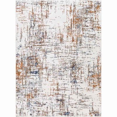 Mark & Day Kendell 5'3"x7' Rectangle Woven Indoor Area Rugs Burnt Orange: Modern Marble Pattern, Stain-Resistant, Pet Friendly