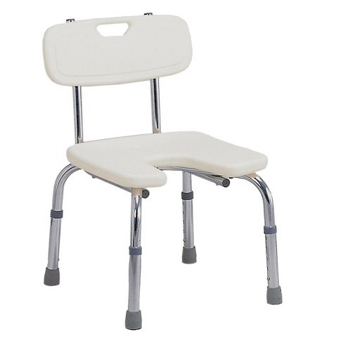 Padded Bath Safety Seat With Hygenic Cutout and Back Rest