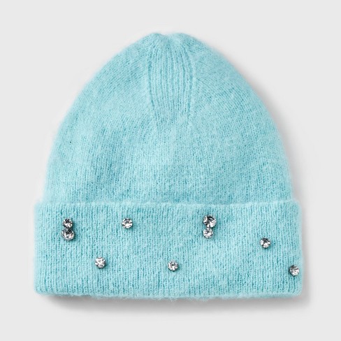 aqua blue beanie