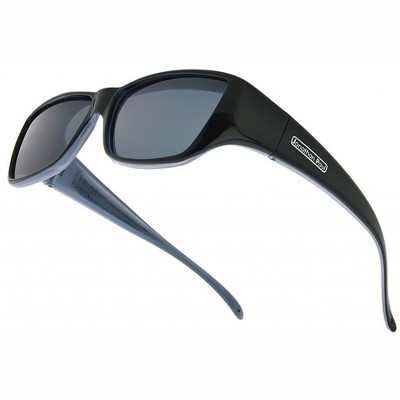 Jonathan Paul Neera Large Designer Fitovers Sunglasses in Midnite Oil/Polarized Polarvue Gray - Frame(Width:139mm/Height:39mm)
