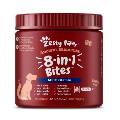 Zesty Paws Ancient Elements 8-in-1 Supplement Bites - Bison - 90ct