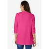 Woman Within Plus Size Three-Quarter Sleeve Thermal Sweatshirt - 3 of 4
