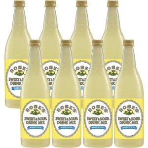 Rose’s Sweet & Sour Syrup 8 Pack 1 Liter Bottle, | Perfect for Cocktails, Beverages, and Mixers - 1 of 4