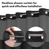 Americanflat 72x75 Hookless Waffle Pattern Shower Curtain - Water-Resistant Long Shower Curtain with Sheer Panel, Snap-In Liner, and Grommets - 3 of 4