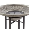 Smart Solar 28.3" Perello Solar Bird Bath Gray - 2 of 4