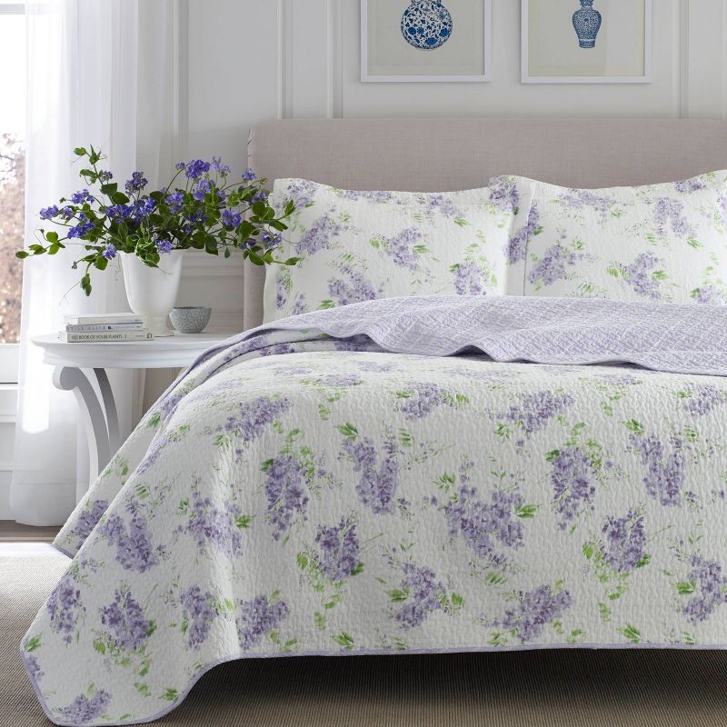 Keighley Reversible Quilt Set Purple - Laura Ashley, 4 of 10