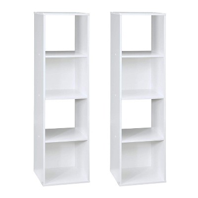 Closetmaid Home Stackable 4-Cube Cubeicals Organizer Storage, White (2 Pack)