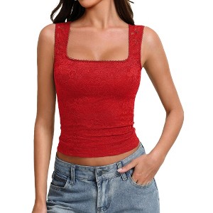 Avidlove Lace Tank Tops for Women Square Neck Going Out Top