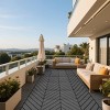 Syemin Carpet Tiles Plastic Interlocking Decking Tiles Waterproof for All-Weather Use, 44 Packs of Terrace Decking Tiles, Gray, 12"*12"*0.8" - 2 of 4