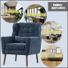 Sapphtopaz Modern Accent Chair Reading Upholstered Chair Indoor with 1 Lumbar Pillow Wood Leg for Living Room, Bedroom, Office - 4 of 4