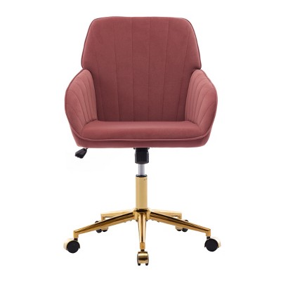 GlasFlength Task and Office Chairs Adjustable Office Chair Ergonomic Swivel Chair Computer Chair for Long Sitting, Red, 24.6"*22.84"*38"