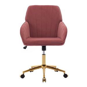 GlasFlength Task and Office Chairs Adjustable Office Chair Ergonomic Swivel Chair Computer Chair for Long Sitting, Red, 24.6"*22.84"*38" - 1 of 4