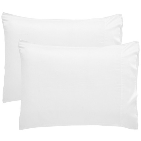 Cooling Pillowcases Set of 2 Envelope Closure Soft Silky by California Design Den Bright White King Pillowcases