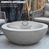 Orieon 34" Round Stainless Steel Fire Pit Lid with Handle – Fits Bonfire & Drop-In Pits, Weatherproof Cover for Patio & Camping. - 2 of 4