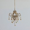 Storied Home Handmade Metal, Glass and Acrylic Beaded Chandelier Ornament, Gold Finish - 2 of 4