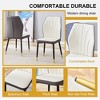 NicBex 5 Piece Dining Table Set for 4 with Black Marble Pattern Tabletop and 4 PU Chairs,White - 4 of 4