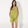 Anna-Kaci Lounge Women's Printed Sleepwear Set with Button-Front Tank Top and Ruffled Hem Shorts - 2 of 4