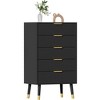5 Drawer Dresser for Bedroom, Modern Closet Dressers Chest of Drawers, Storage Dresser Chest Cabinet Organizer Unit, Small Fluted Nightstand - 2 of 4