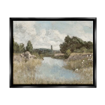 Stupell Industries Nature Stream Wilderness Creek Framed Canvas