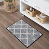 Frayed Lattice Creme & Black Bathmat 20x30 - 3 of 3
