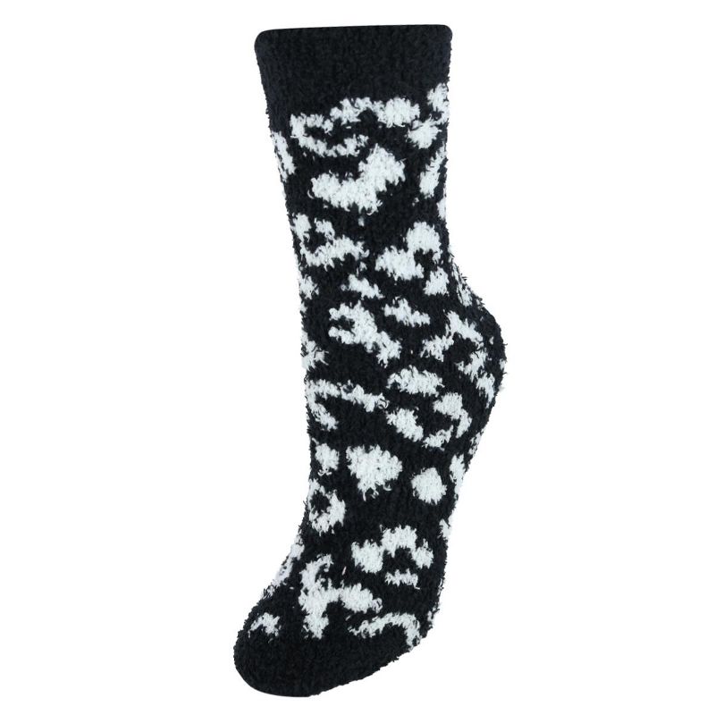 CTM Women's Fuzzy and Cozy Pattern Socks (Pack of 3), 3 of 5