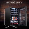 Ivation 43-Bottle Dual Zone Compressor Freestanding Wine Cooler Refrigerator - Black - 2 of 4