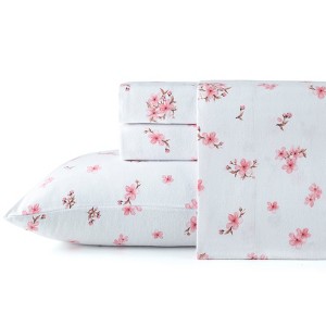 Pointehaven 180 GSM Brushed Cotton Printed Soft Flannel Deep Pocket Oversized Sheet Set - 1 of 4