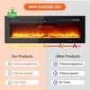GustoWave 60" Recessed & Wall-Mount Fireplace Heater,12-Color 3D Flame Effect, 750w/1500w,Remote Control,Slim Modern Design for Living Room & Bedroom - 4 of 4