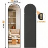 Arched Full Length Mirror 56 Inchx 15 Inch Standing Body Mirror Wall with Aluminum Alloy Frame Black Bedroom Living Room Dressing Room - 2 of 4