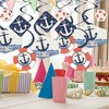Big Dot of Happiness Ahoy - Nautical - Baby Shower or Birthday Party Hanging Decor - Party Decoration Swirls - Set of 40 - 2 of 4