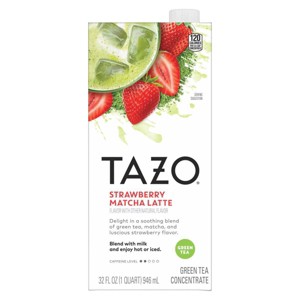 Tazo Strawberry Matcha Latte Green Tea Concentrate - 32 fl oz - 1 of 4