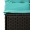 vidaXL Garden Sofa Set Black PE Rattan, Powder-Coated Steel, Tempered Glass - 4 of 4