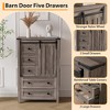 Dresser for Bedroom with 5 Drawers, 48" White Tall Chest of Drawers, Wooden Closet Dresser with Storage Cabinet, Dresser Organizer with Handles - 4 of 4